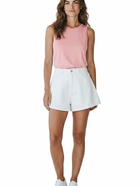 Vanilla Star White High-Waist Skirty Shorts